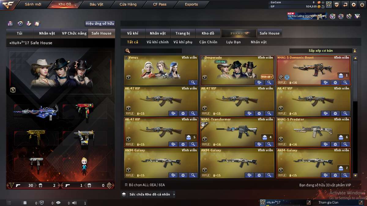 shop acc cf uy tin gia re